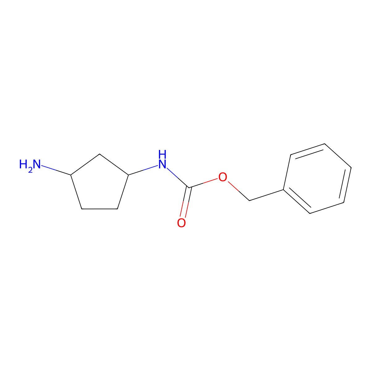 Benzyl ((1R,3S)-3-aminocyclopentyl)carbamate molecular structure, CAS 1380486-07-6