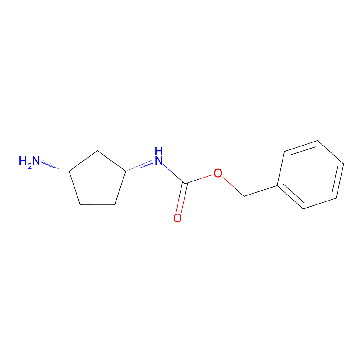 Benzyl ((1R,3S)-3-aminocyclopentyl)carbamate molecular structure, CAS 1380486-07-6