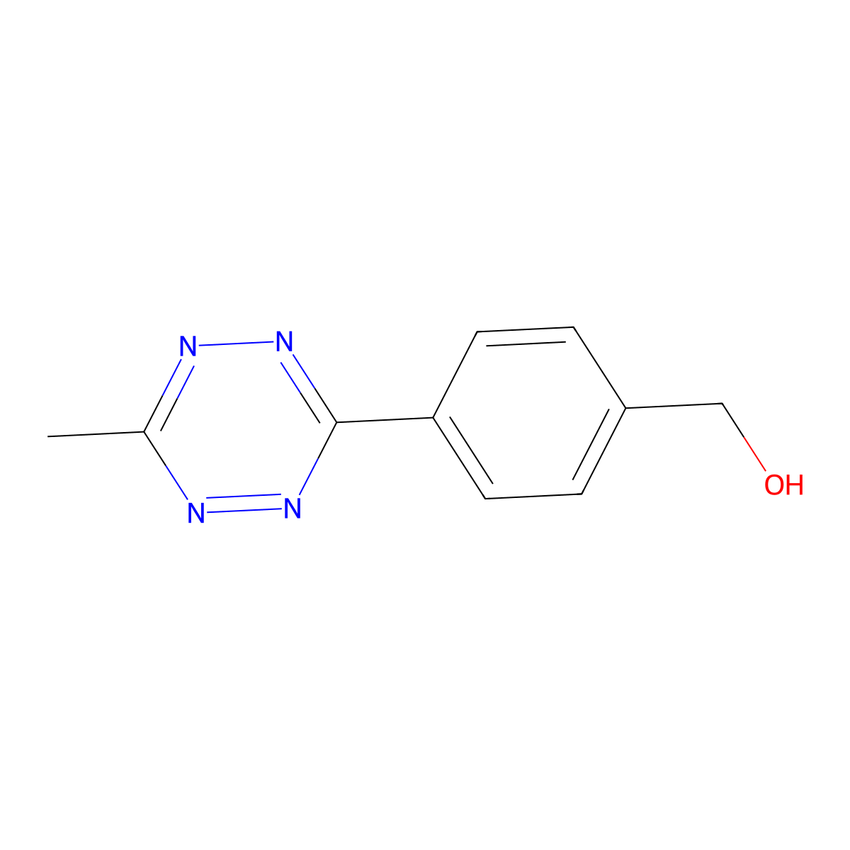(4-(6-Methyl-1,2,4,5-tetrazin-3-yl)phenyl)methanol molecular structure, CAS 1380500-87-7
