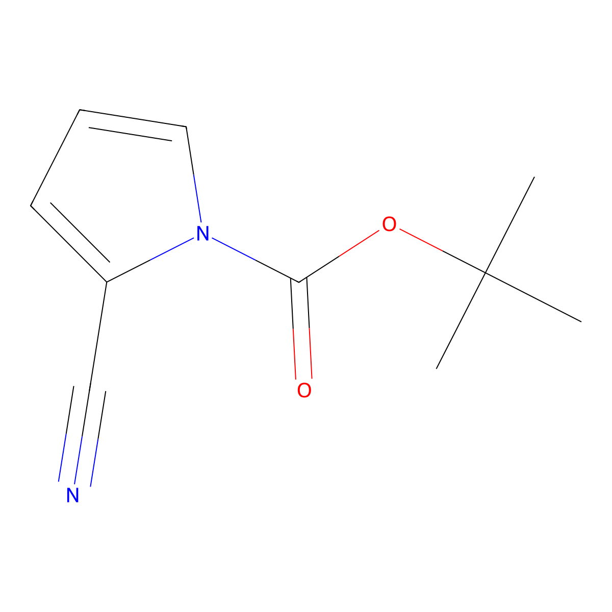 tert-Butyl 2-cyano-1H-pyrrole-1-carboxylate molecular structure, CAS 1380500-94-6