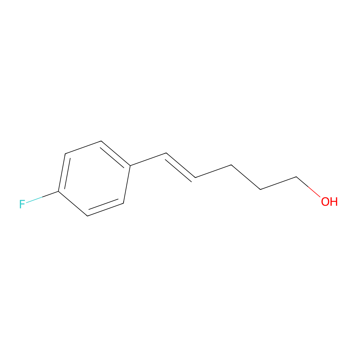 5-(4-Fluorophenyl)pent-4-en-1-ol molecular structure, CAS 1380523-41-0