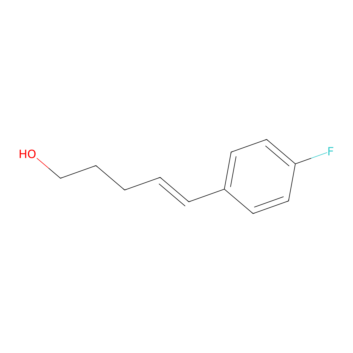 5-(4-Fluorophenyl)pent-4-en-1-ol molecular structure, CAS 1380523-41-0