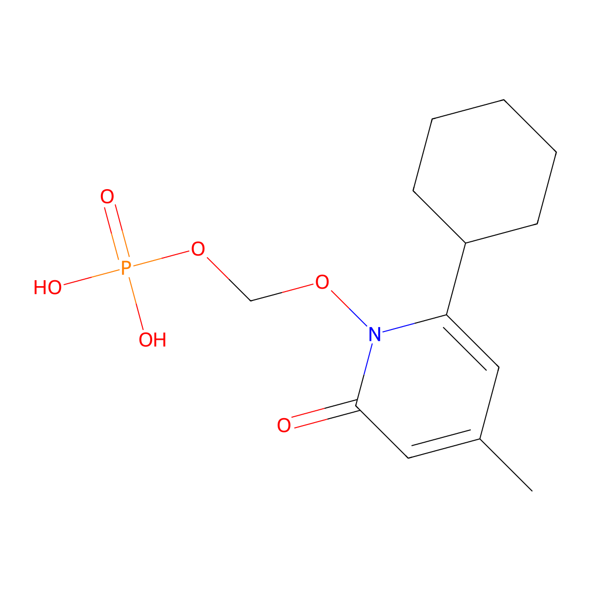 Fosciclopirox molecular structure, CAS 1380539-06-9