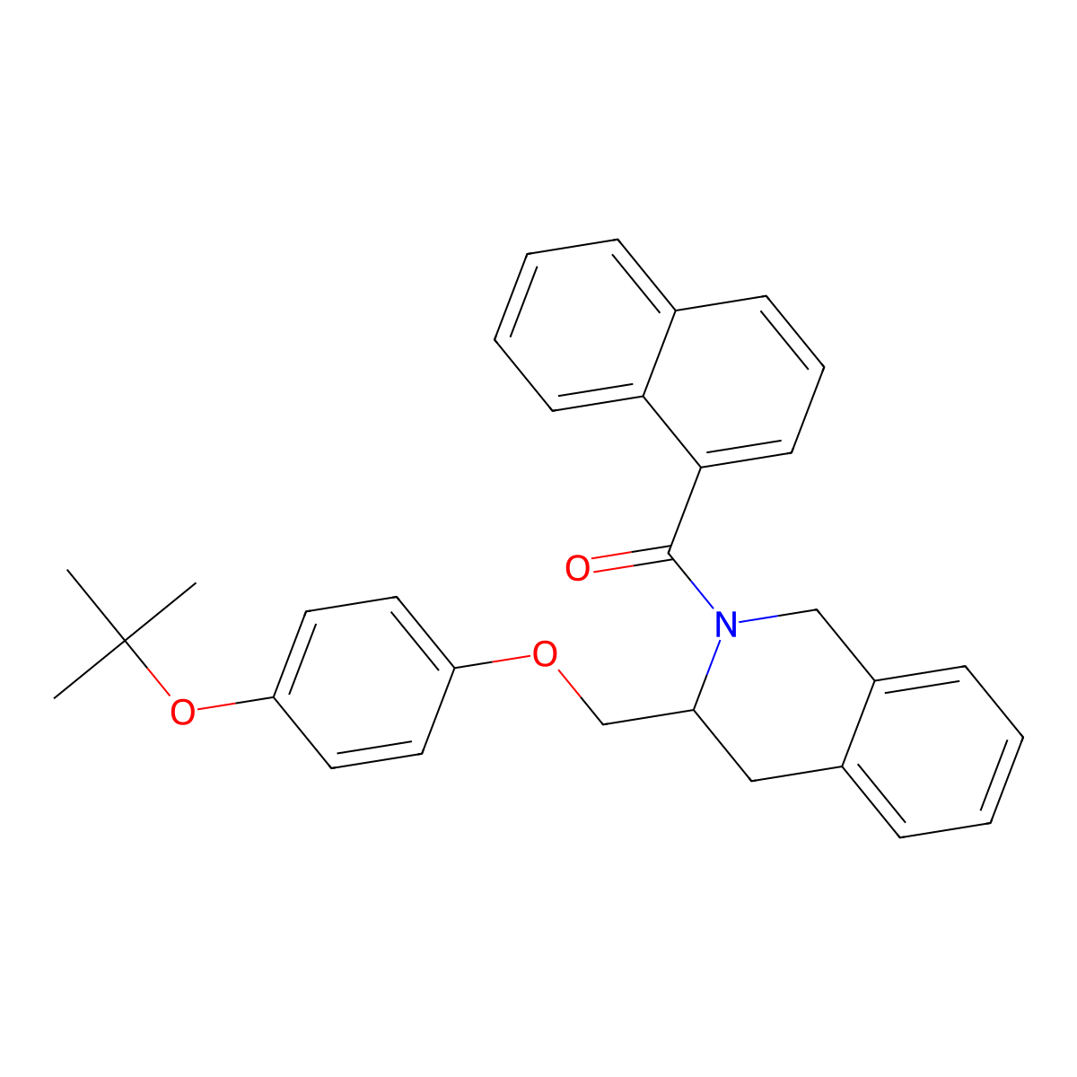 [3-[[4-(1,1-Dimethylethoxy)phenoxy]methyl]-3,4-dihydro-2(1H)-isoquinolinyl]-1-naphthalenylmethanone molecular structure, CAS 1380548-02-6