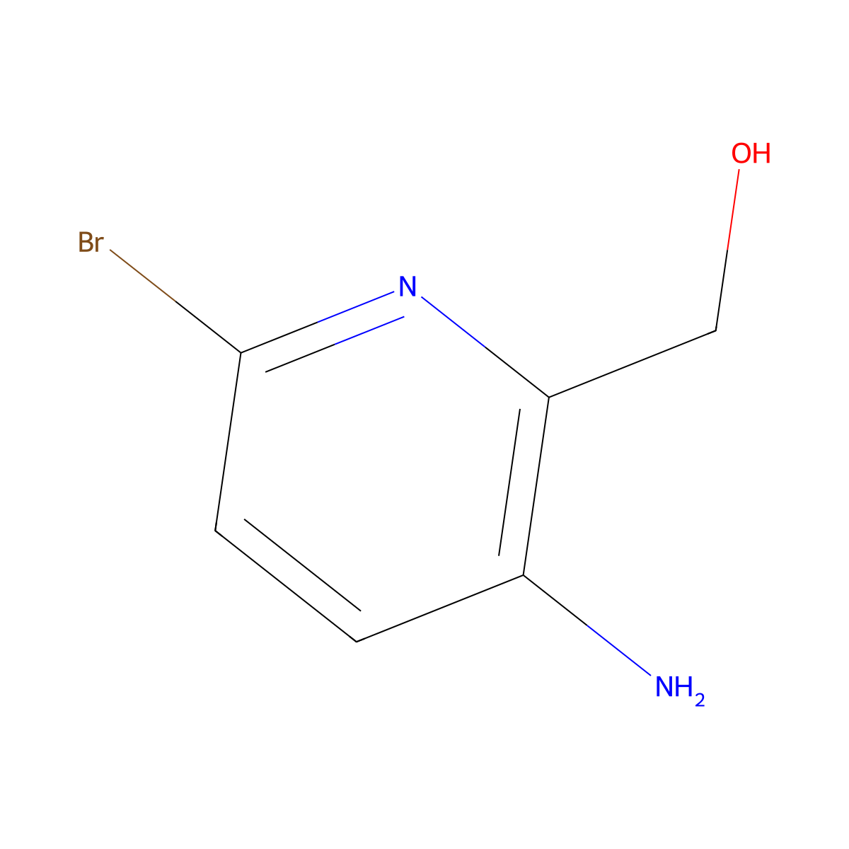 (3-Amino-6-bromopyridin-2-yl)methanol molecular structure, CAS 1380571-68-5