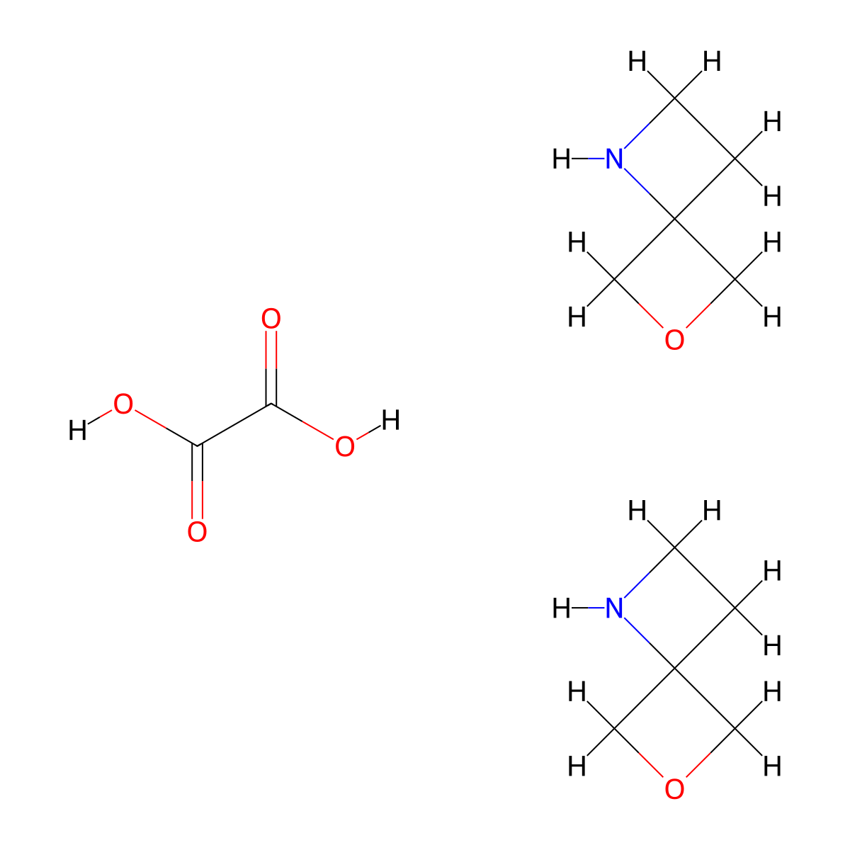 6-Oxa-1-azaspiro[3.3]heptane hemioxalate molecular structure, CAS 1380571-72-1