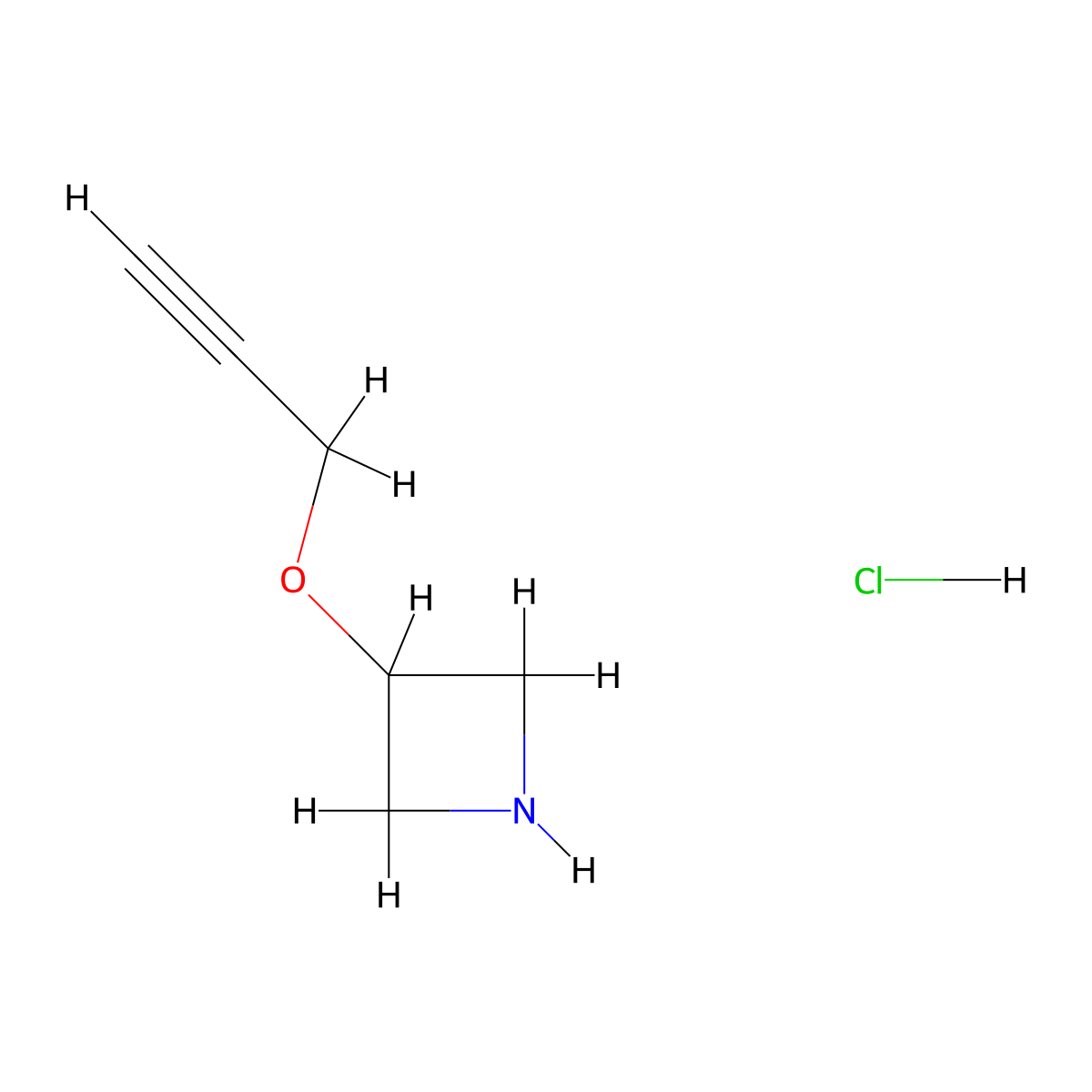 3-(Prop-2-yn-1-yloxy)azetidine hydrochloride molecular structure, CAS 1380571-75-4
