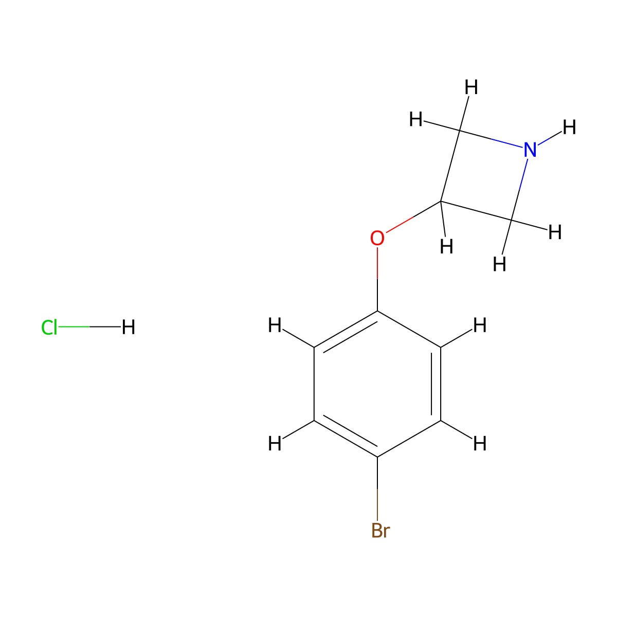 3-(4-Bromophenoxy)azetidine hydrochloride molecular structure, CAS 1380571-76-5