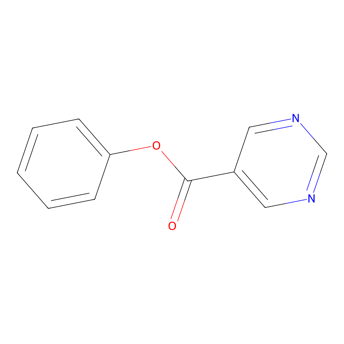 Phenyl pyrimidine-5-carboxylate molecular structure, CAS 1380573-06-7