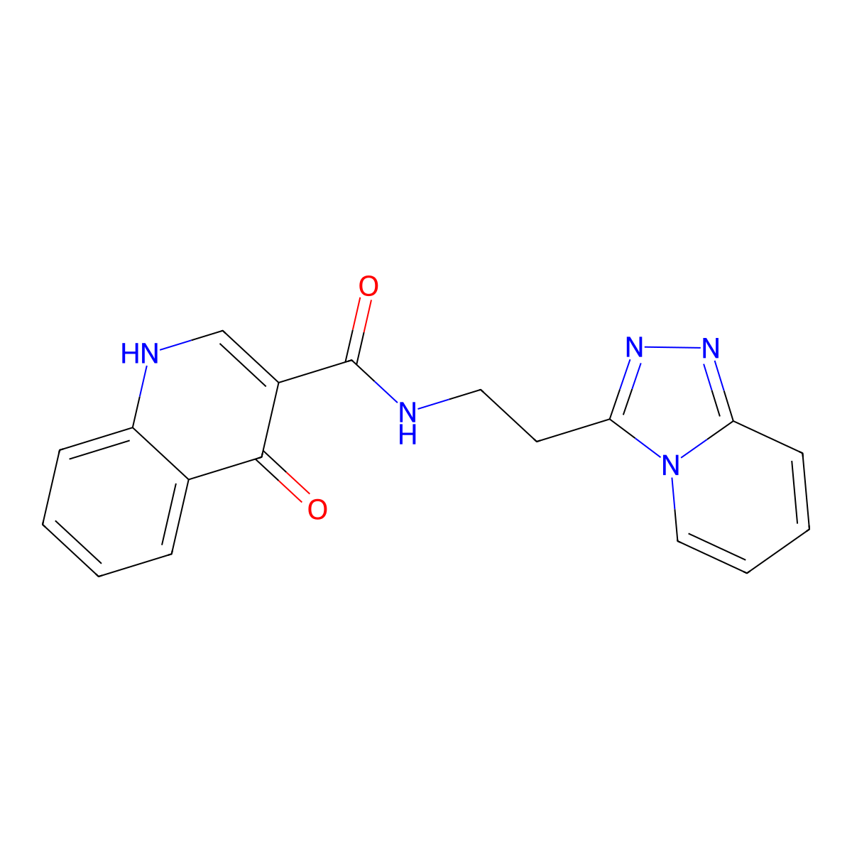4-oxo-N-[2-([1,2,4]triazolo[4,3-a]pyridin-3-yl)ethyl]-1,4-dihydroquinoline-3-carboxamide molecular structure, CAS 1380576-11-3