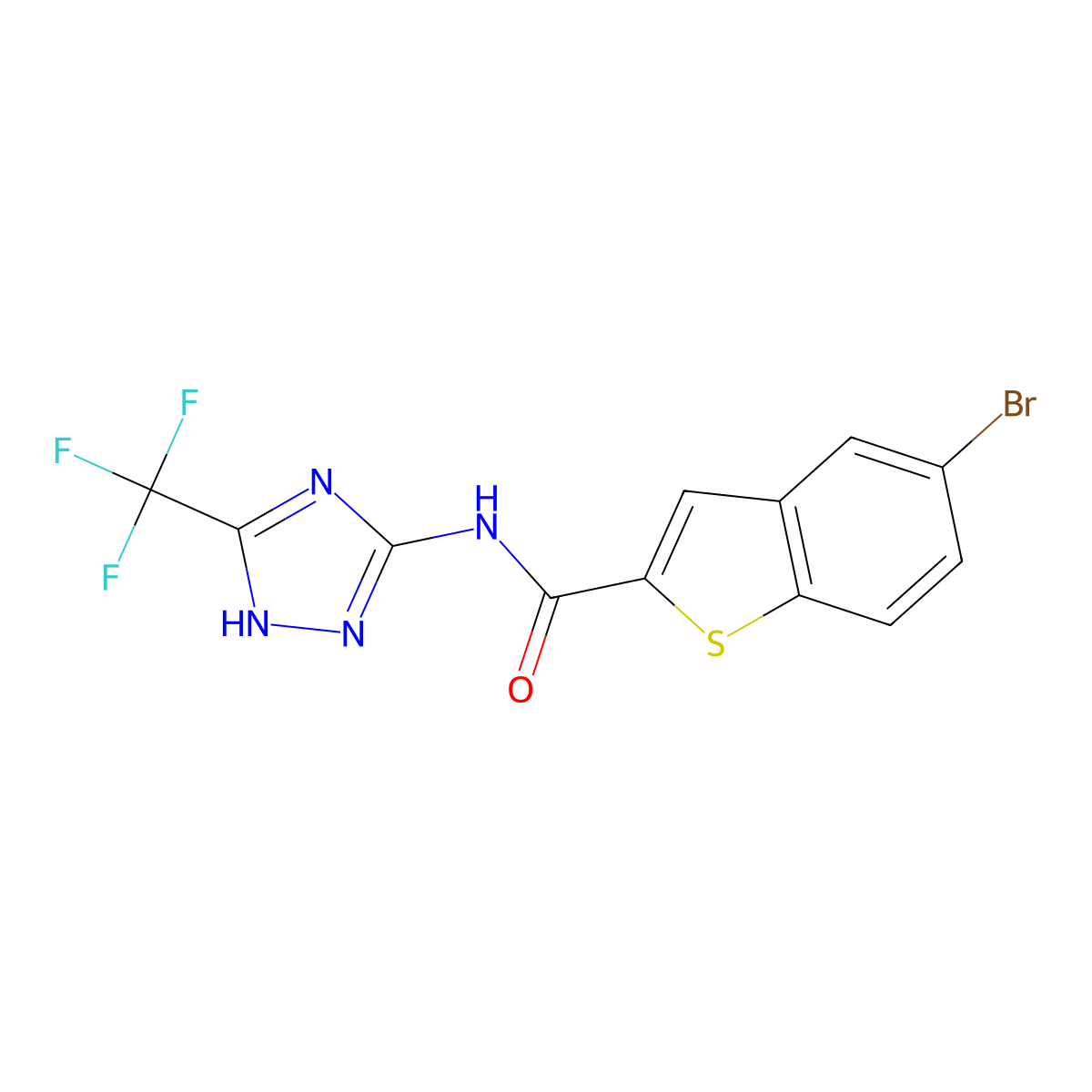 C12H6BrF3N4OS molecular structure, CAS 1380579-02-1