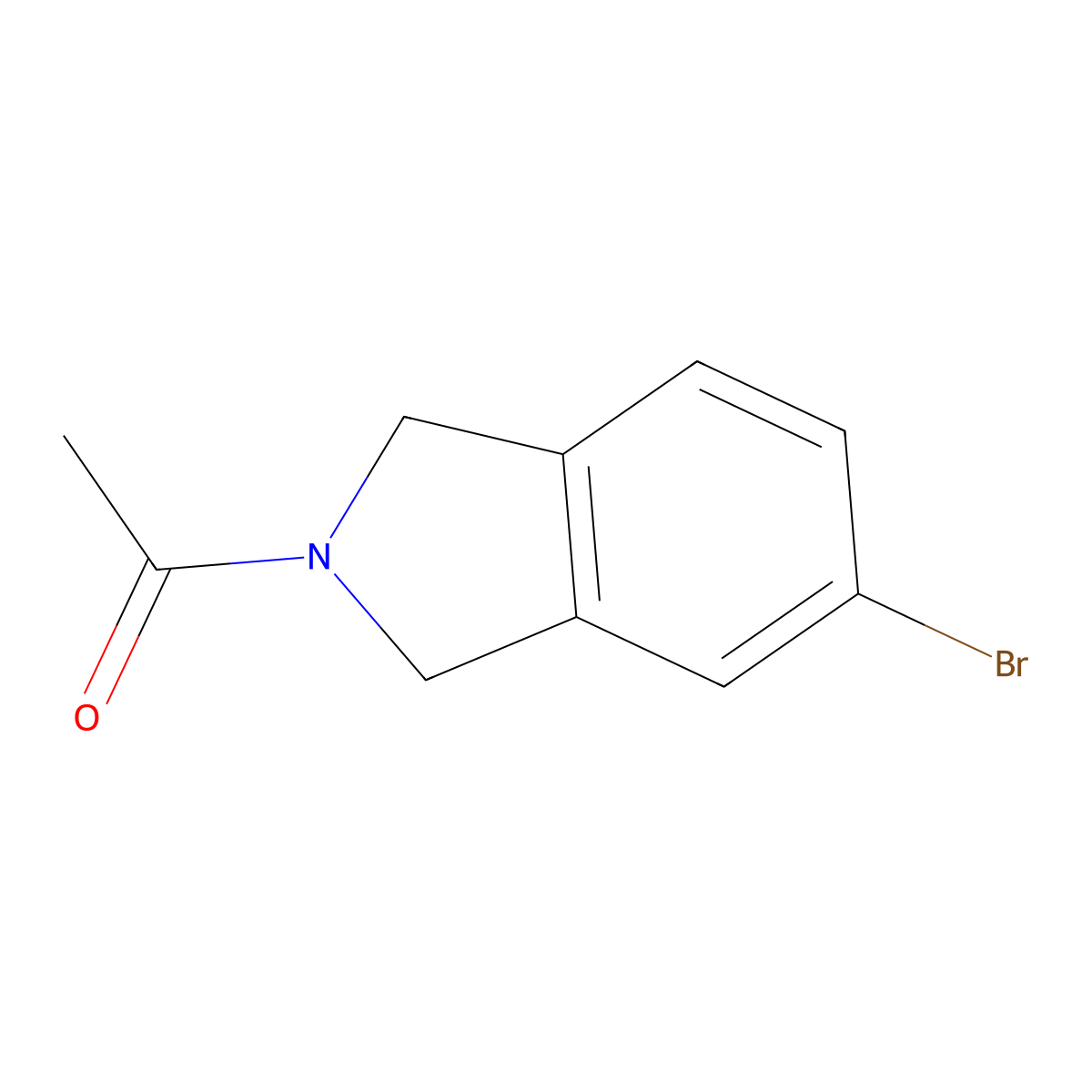 1-(5-Bromoisoindolin-2-YL)ethanone molecular structure, CAS 1380586-65-1