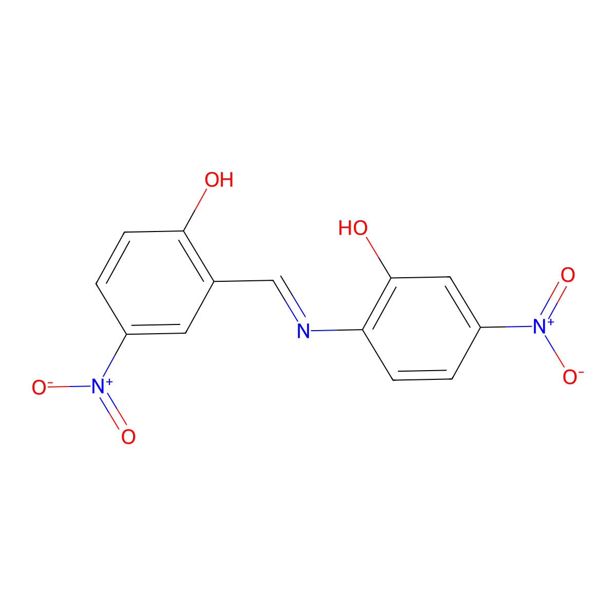 Phenol, 2-[[(2-hydroxy-4-nitrophenyl)imino]methyl]-4-nitro- molecular structure, CAS 138061-29-7