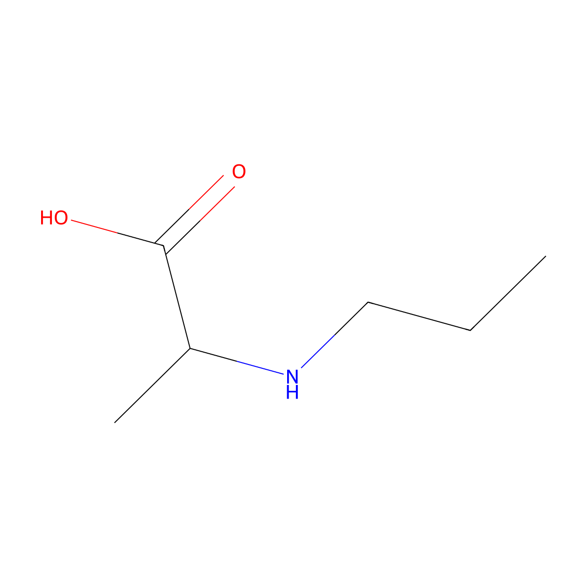 N-Propyl alanine, DL- molecular structure, CAS 138062-69-8
