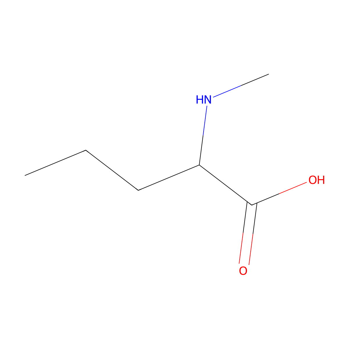 N-methylnorvaline molecular structure, CAS 138062-71-2