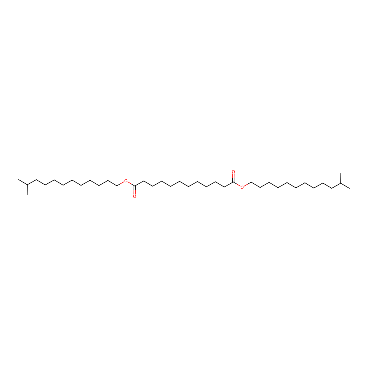 Dodecanedioic acid, diisotridecyl ester molecular structure, CAS 138063-65-7