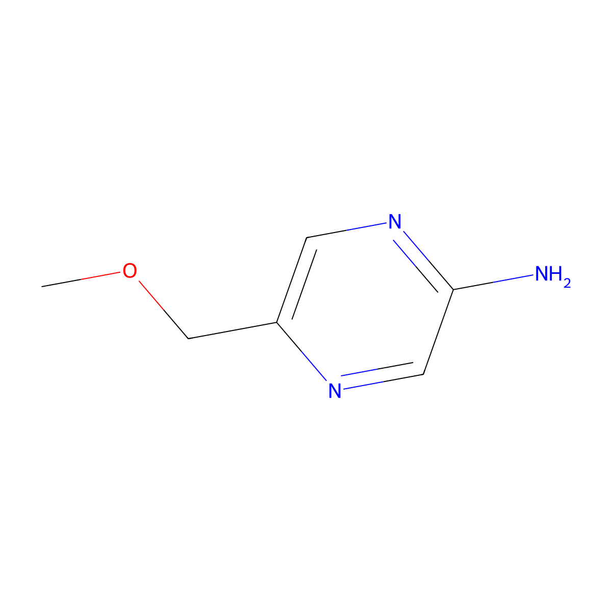 5-(Methoxymethyl)pyrazin-2-amine molecular structure, CAS 1380646-49-0
