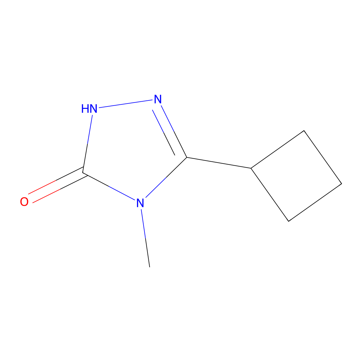 3-cyclobutyl-4-methyl-4,5-dihydro-1H-1,2,4-triazol-5-one molecular structure, CAS 1380680-43-2