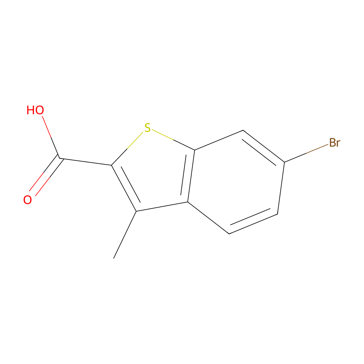 6-Bromo-3-methylbenzo[b]thiophene-2-carboxylic acid molecular structure, CAS 1380681-30-0