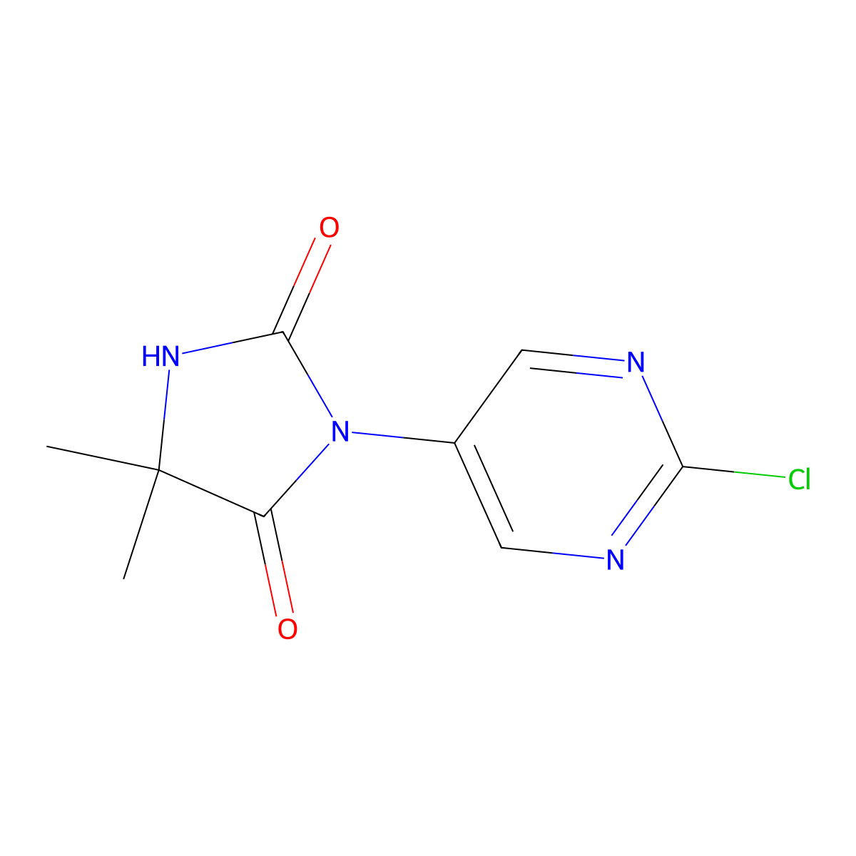 3-(2-Chloropyrimidin-5-yl)-5,5-dimethyl-imidazolidine-2,4-dione molecular structure, CAS 1380698-64-5