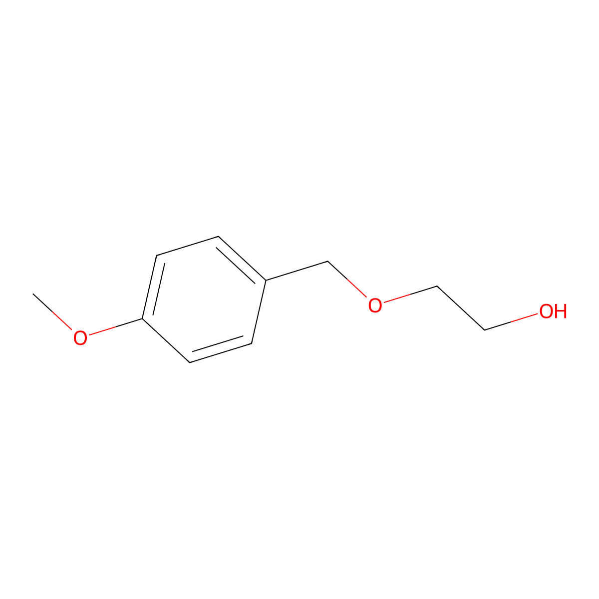 2-((4-Methoxyphenyl)methoxy)ethan-1-ol molecular structure, CAS 13807-89-1