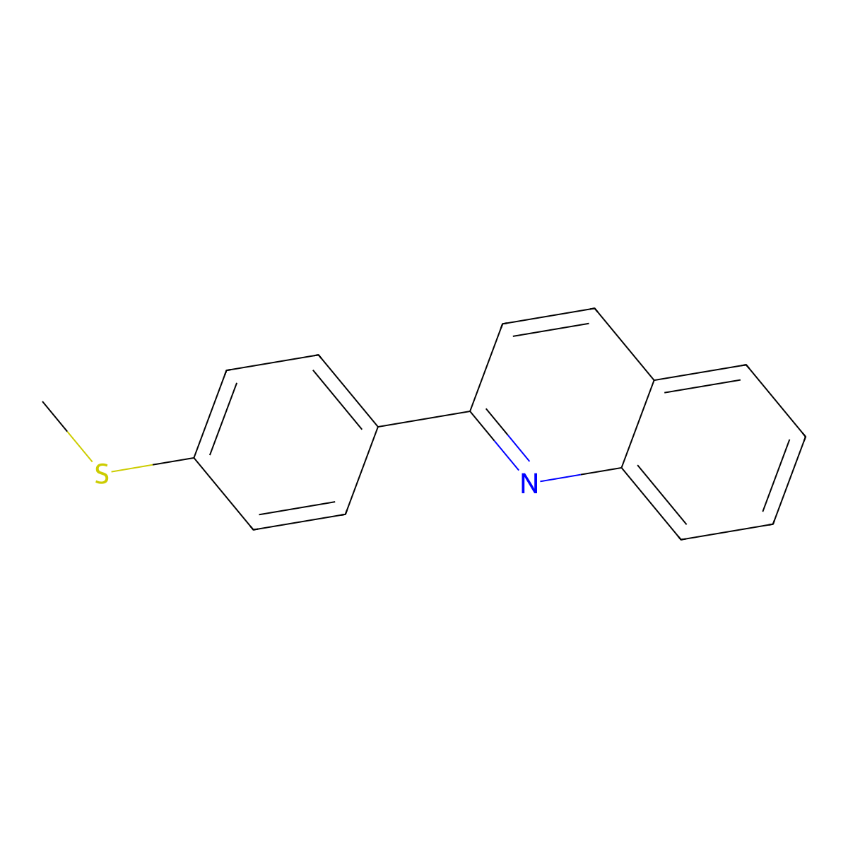 2-(4-(Methylthio)phenyl)quinoline molecular structure, CAS 1380751-78-9