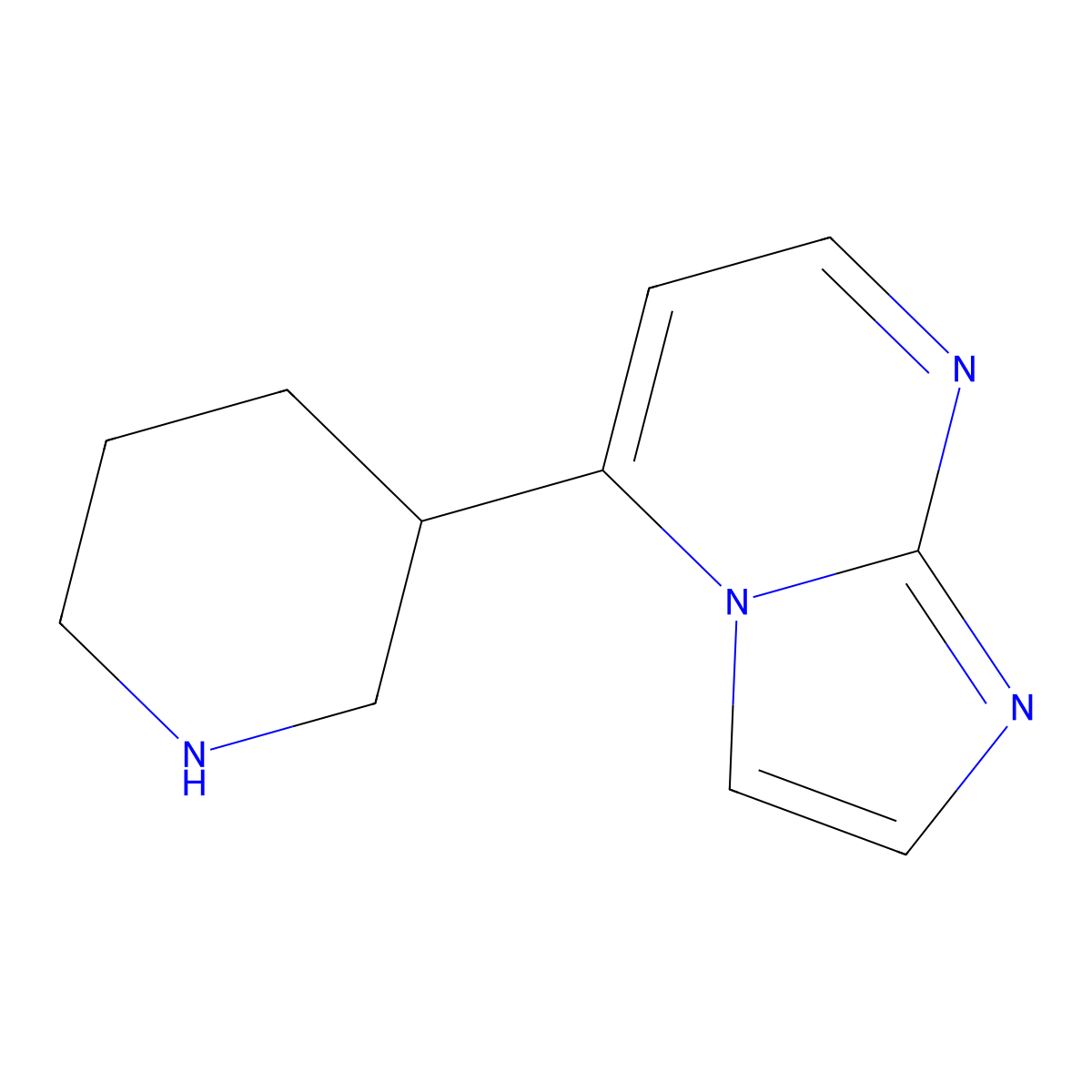 3-{Imidazo[1,2-A]pyrimidin-5-YL}piperidine molecular structure, CAS 1380764-53-3