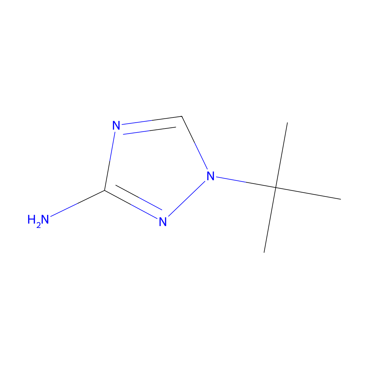 1-tert-butyl-1H-1,2,4-triazol-3-amine molecular structure, CAS 1380786-07-1