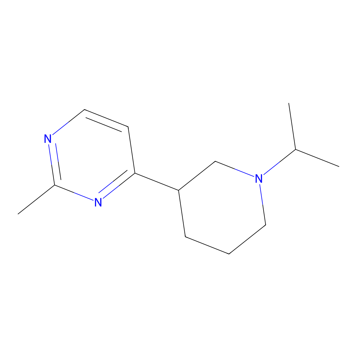 4-(1-Isopropylpiperidin-3-yl)-2-methylpyrimidine molecular structure, CAS 1380791-00-3