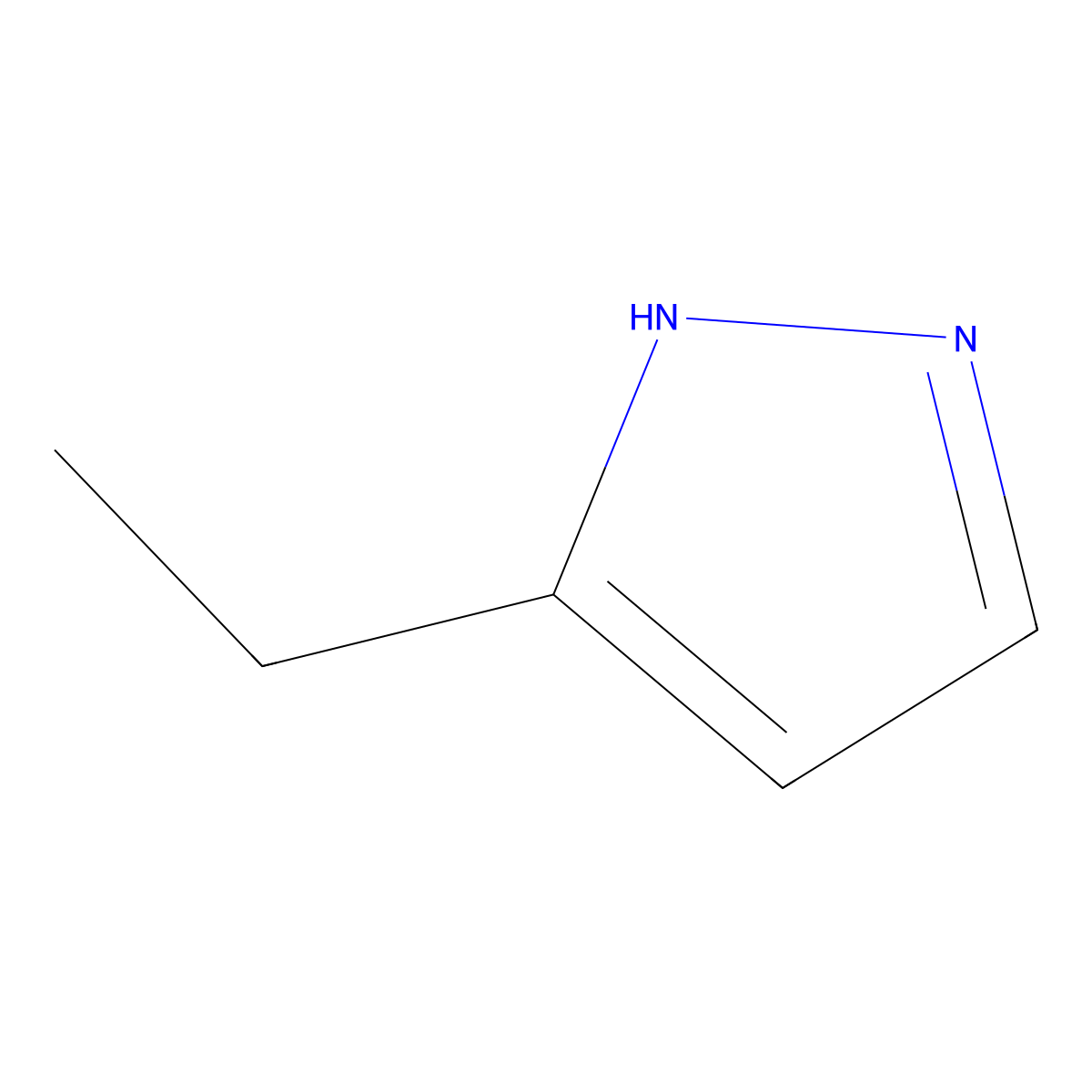3-ethyl-1H-pyrazole molecular structure, CAS 13808-71-4