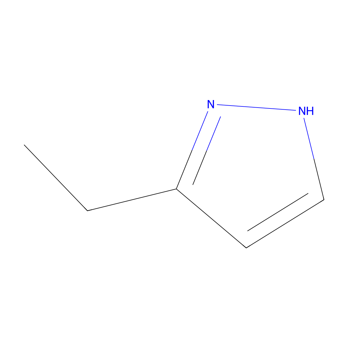 3-ethyl-1H-pyrazole molecular structure, CAS 13808-71-4
