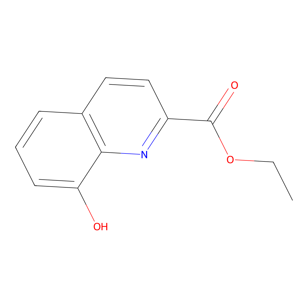 Ethyl 8-hydroxyquinoline-2-carboxylate molecular structure, CAS 138085-04-8