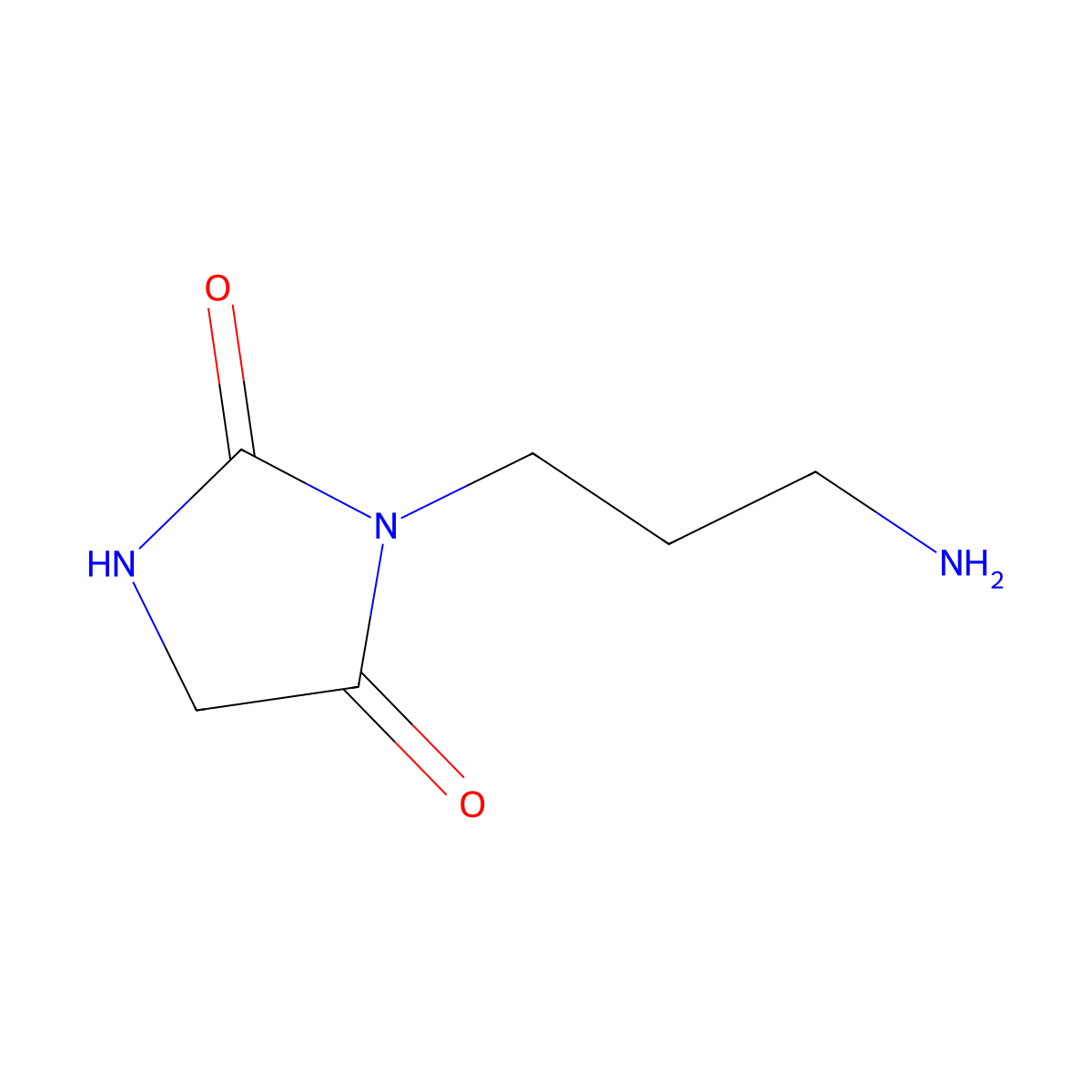 3-(3-Aminopropyl)imidazolidine-2,4-dione molecular structure, CAS 138088-05-8