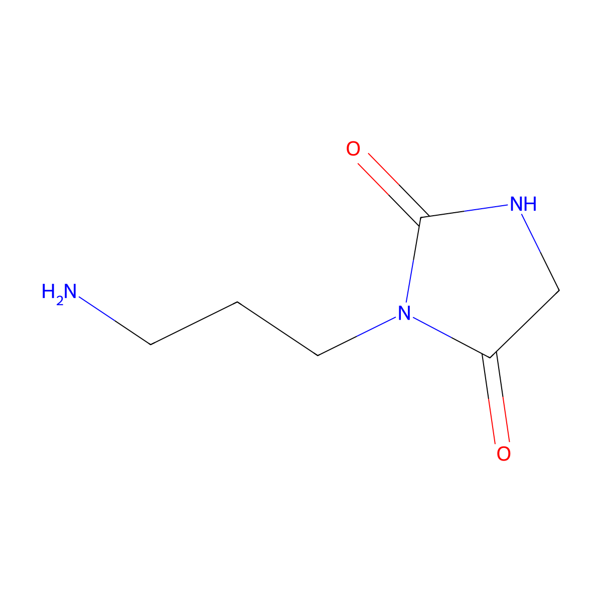 3-(3-Aminopropyl)imidazolidine-2,4-dione molecular structure, CAS 138088-05-8