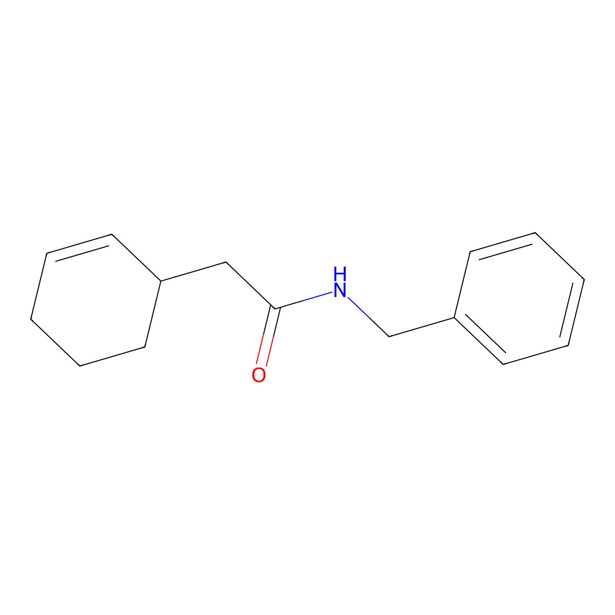 N-Benzyl-2-(cyclohex-2-en-1-yl)acetamide molecular structure, CAS 138090-79-6
