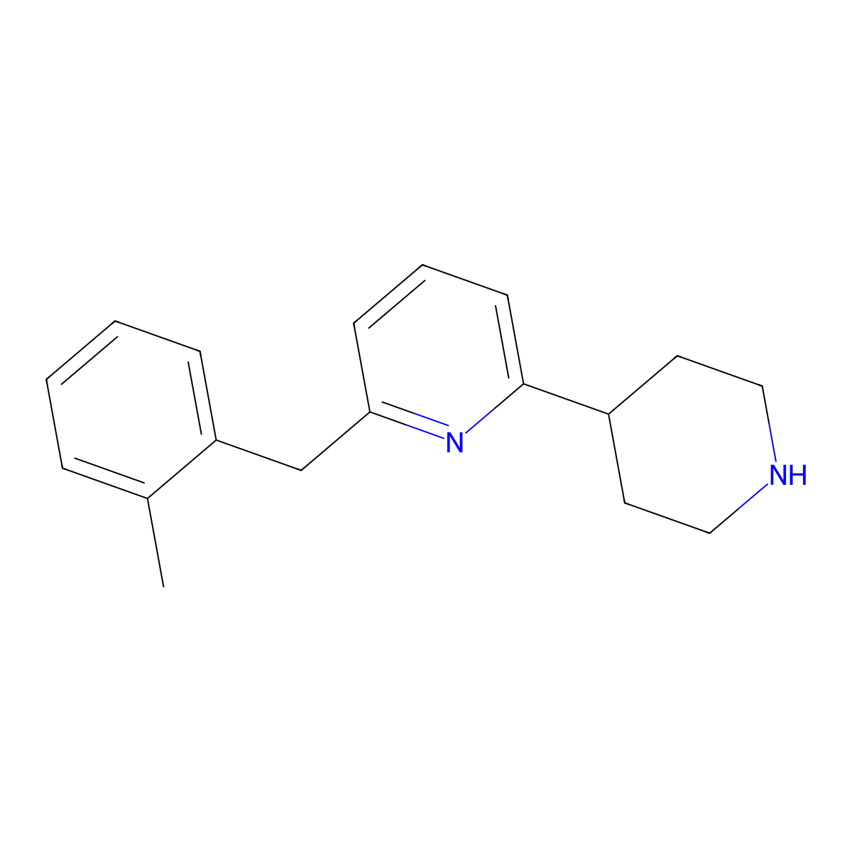 2-(2-Methylbenzyl)-6-(piperidin-4-yl)pyridine molecular structure, CAS 1380960-91-7
