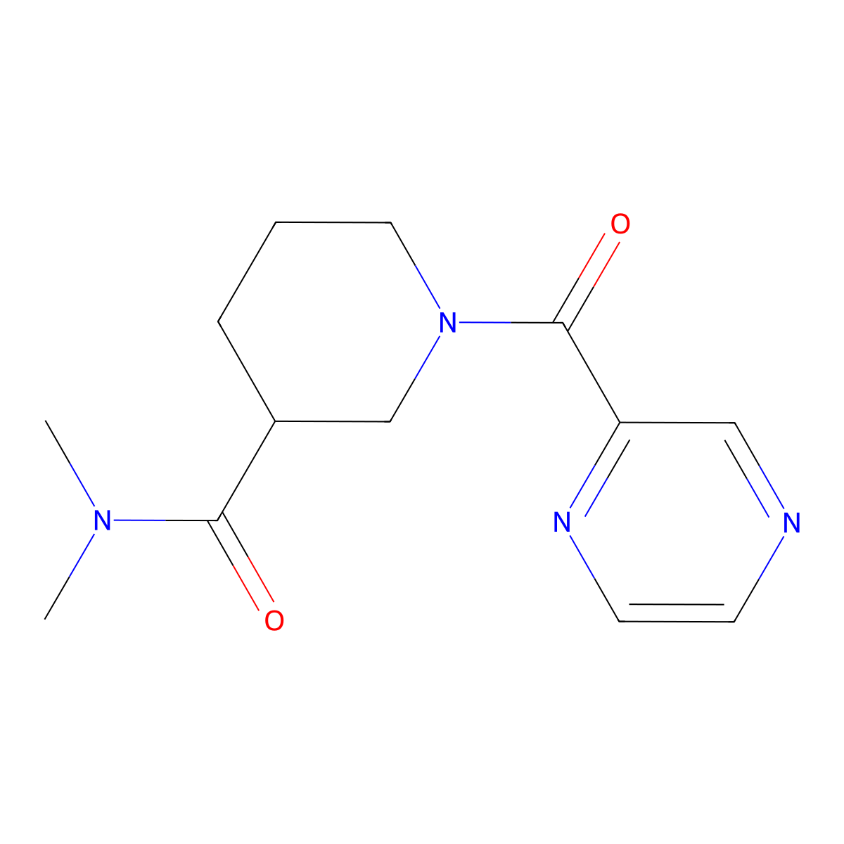 N,N-Dimethyl-1-(pyrazine-2-carbonyl)piperidine-3-carboxamide molecular structure, CAS 1381061-29-5