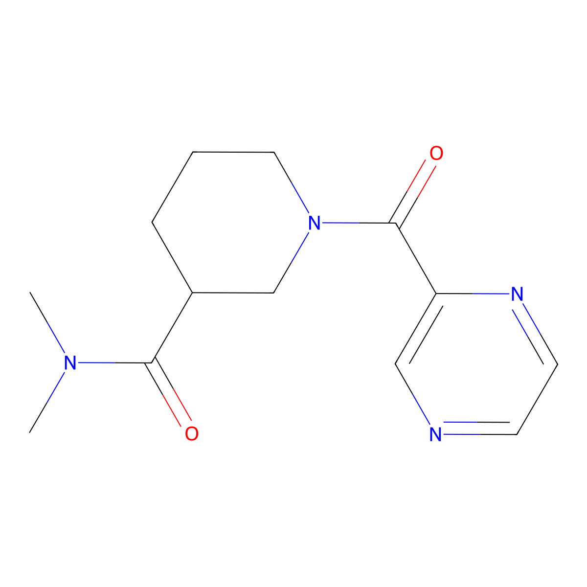 N,N-Dimethyl-1-(pyrazine-2-carbonyl)piperidine-3-carboxamide molecular structure, CAS 1381061-29-5
