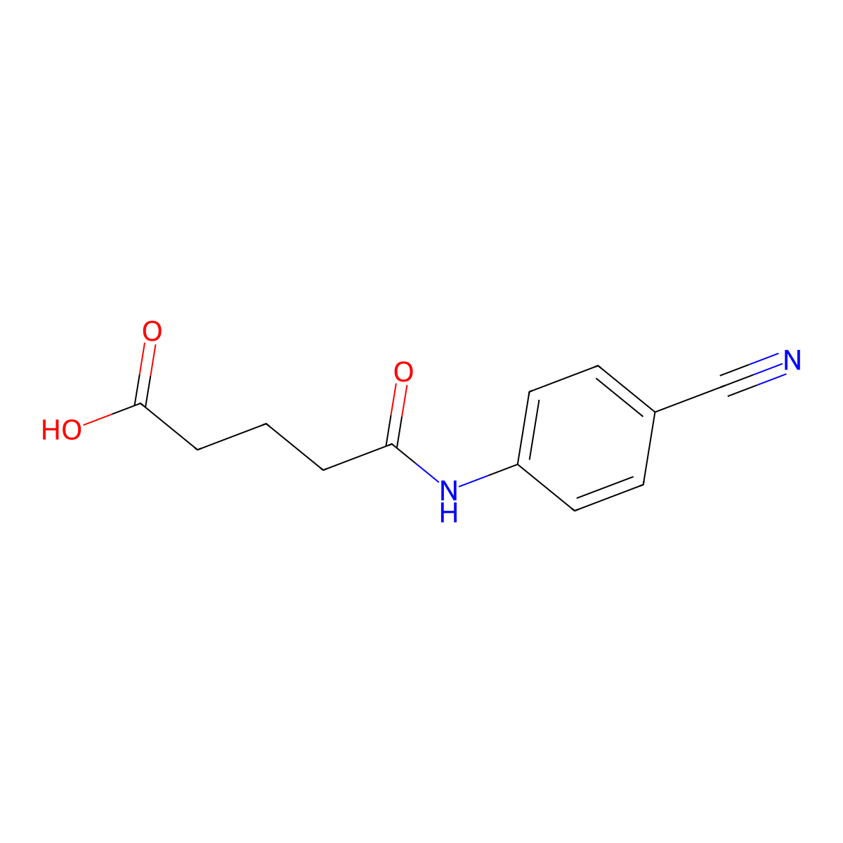 4-[(4-Cyanophenyl)carbamoyl]butanoic acid molecular structure, CAS 138109-34-9