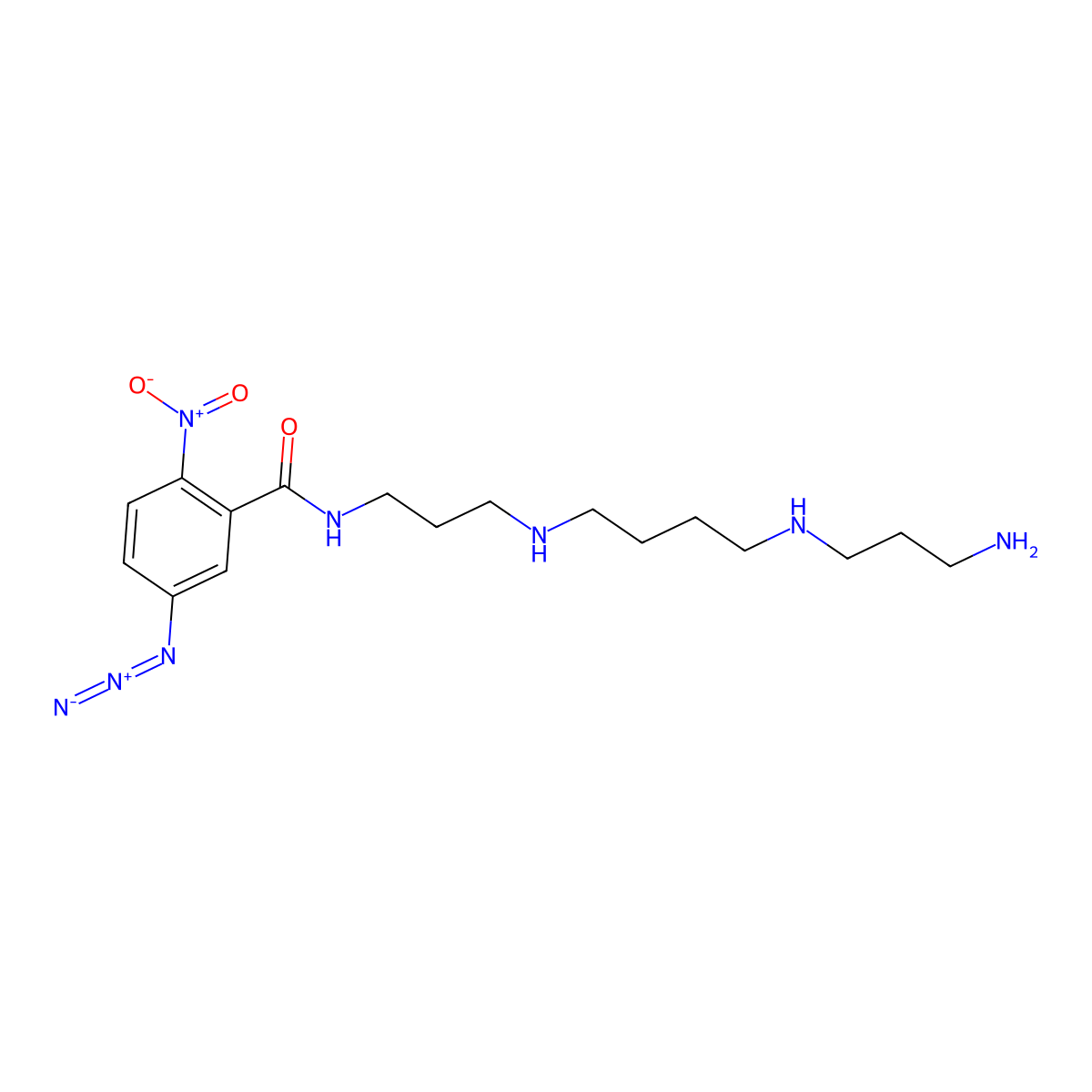 (5-Azido-2-nitrobenzoyl)spermine molecular structure, CAS 138109-67-8