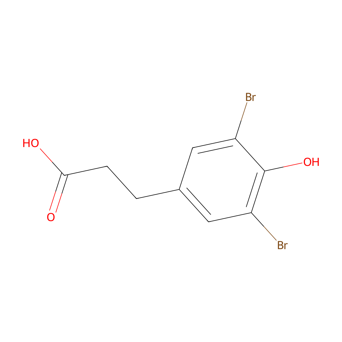 3-(3,5-Dibromo-4-hydroxyphenyl)propanoic acid molecular structure, CAS 13811-12-6