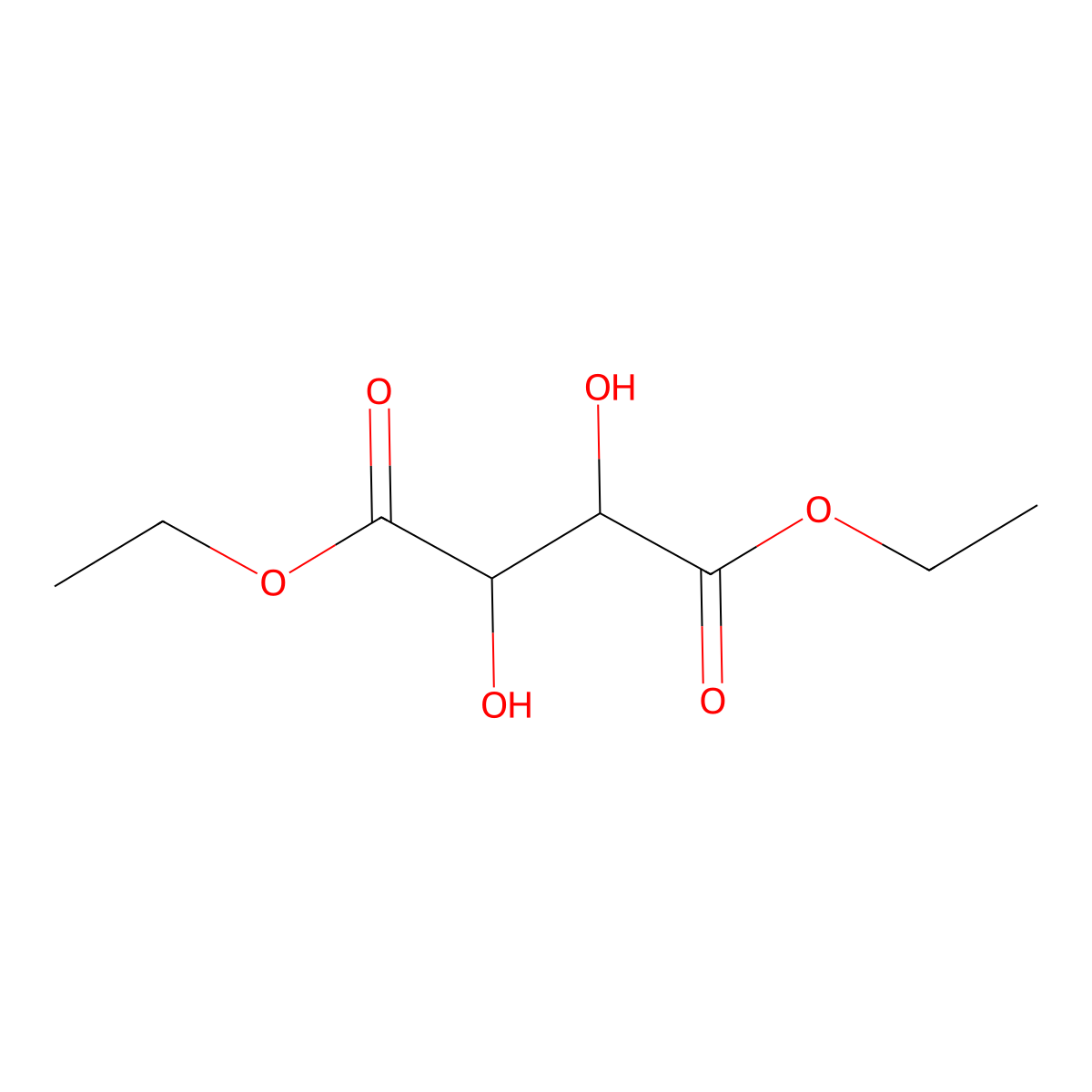 Diethyl [S-(R*,R*)]-tartrate molecular structure, CAS 13811-71-7