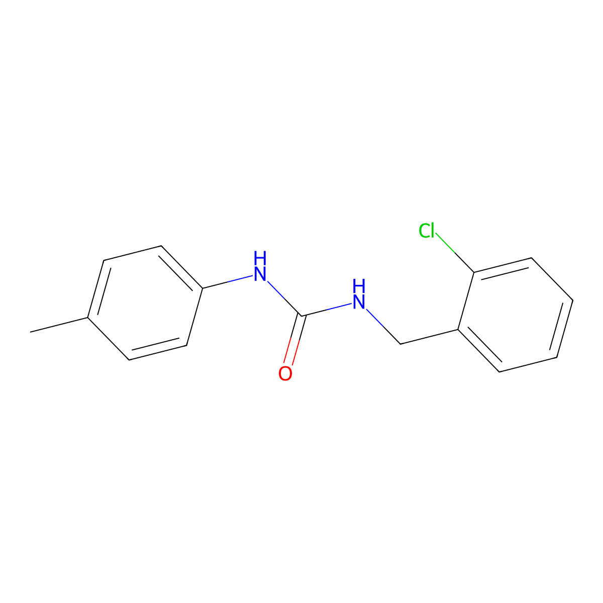 Urea, N-[(2-chlorophenyl)methyl]-N'-(4-methylphenyl)- molecular structure, CAS 138111-35-0