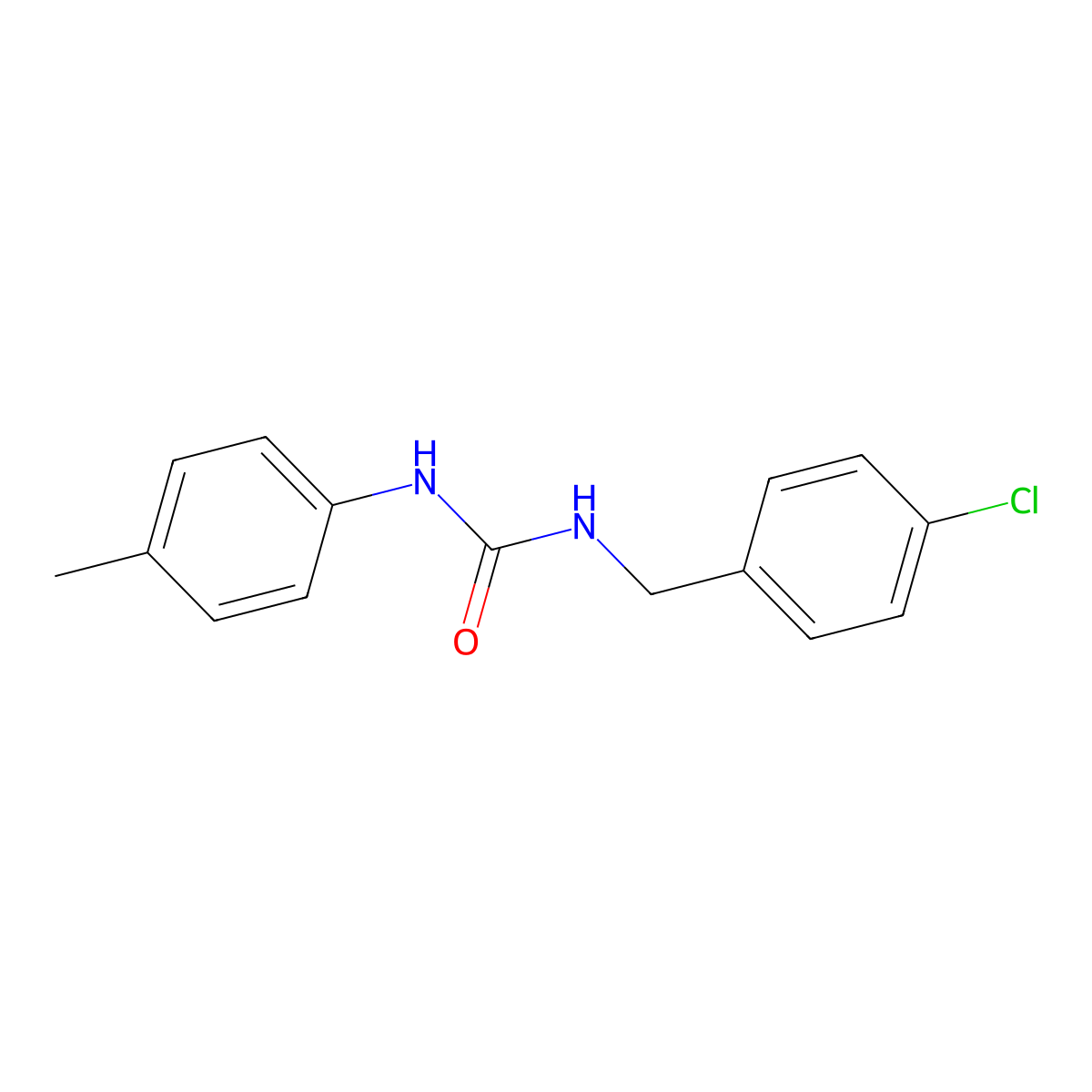 1-(4-Chlorobenzyl)-3-(4-methylphenyl)urea molecular structure, CAS 138111-37-2