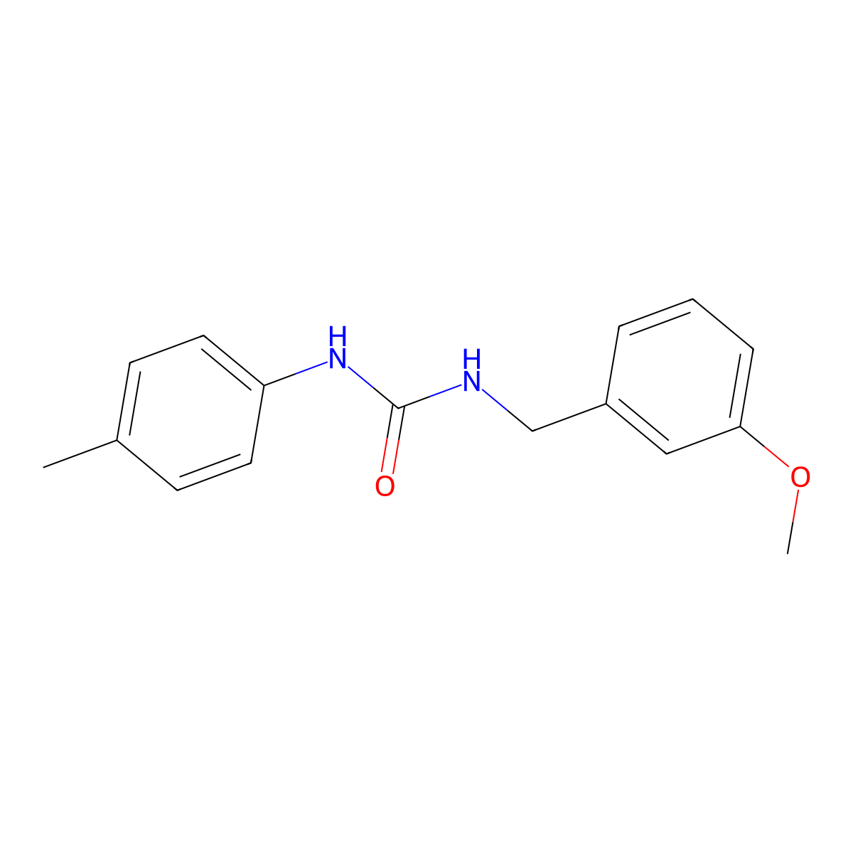 1-(3-Methoxybenzyl)-3-(4-methylphenyl)urea molecular structure, CAS 138111-39-4