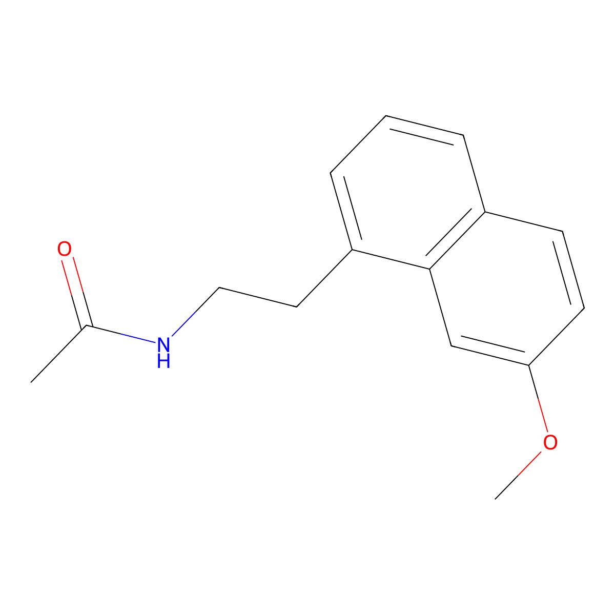 Agomelatine molecular structure, CAS 138112-76-2