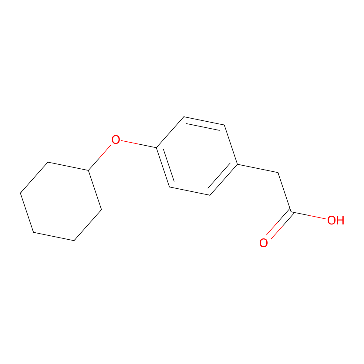 4-Cyclohexyloxybenzeneacetic acid molecular structure, CAS 138113-75-4