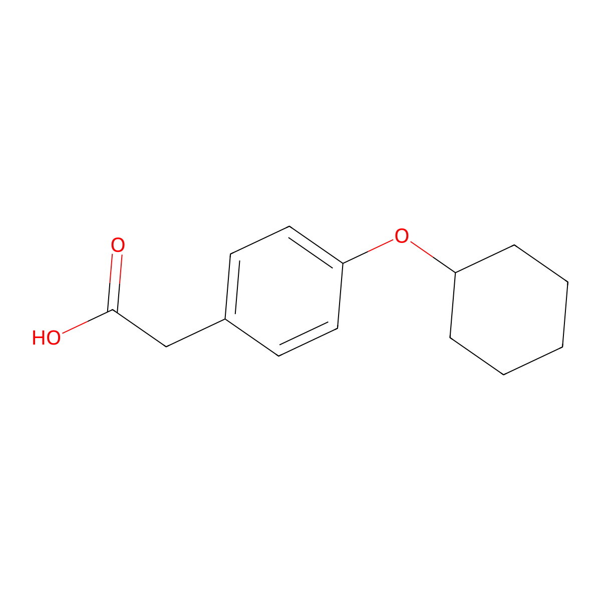 4-Cyclohexyloxybenzeneacetic acid molecular structure, CAS 138113-75-4
