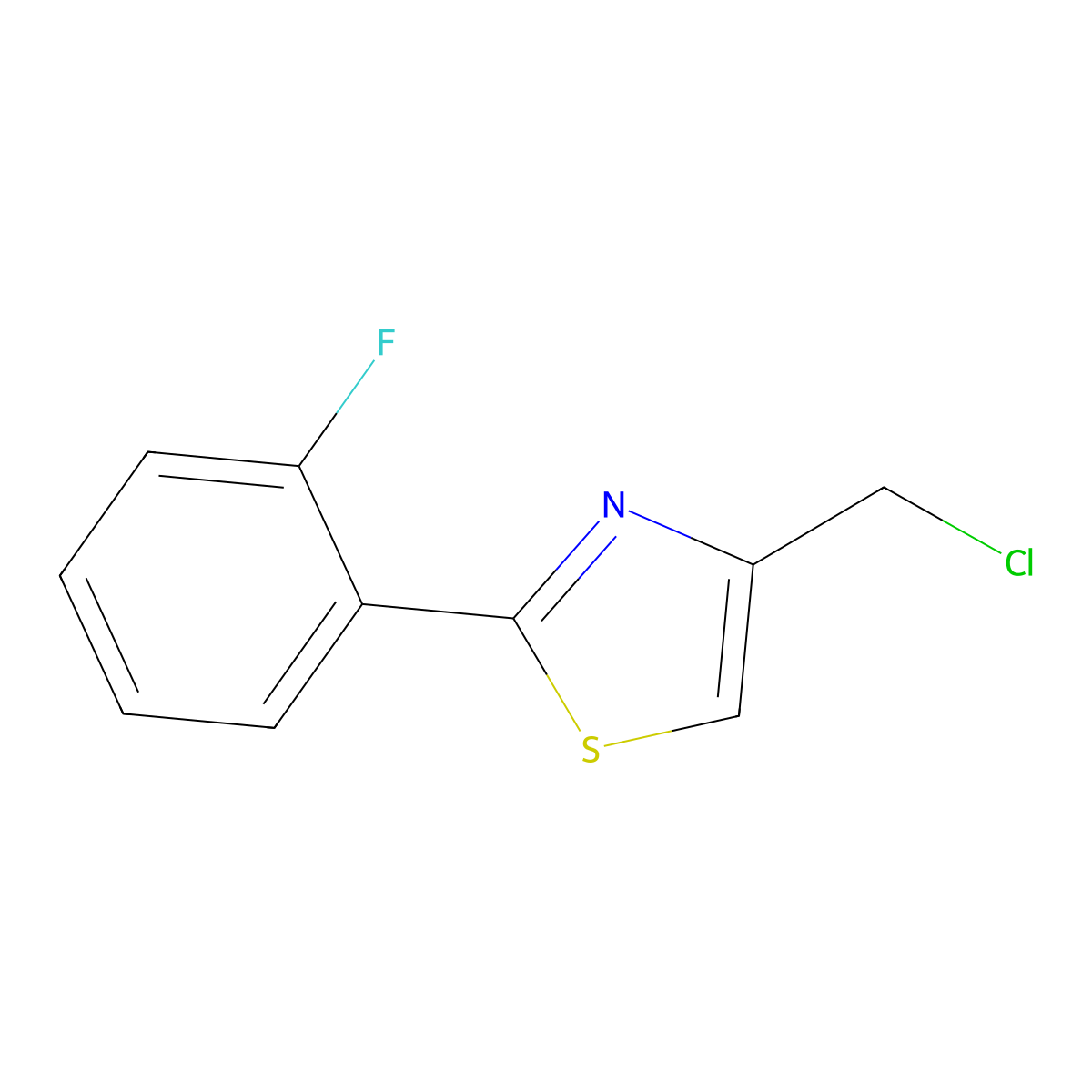 4-(Chloromethyl)-2-(2-fluorophenyl)-1,3-thiazole molecular structure, CAS 138128-84-4