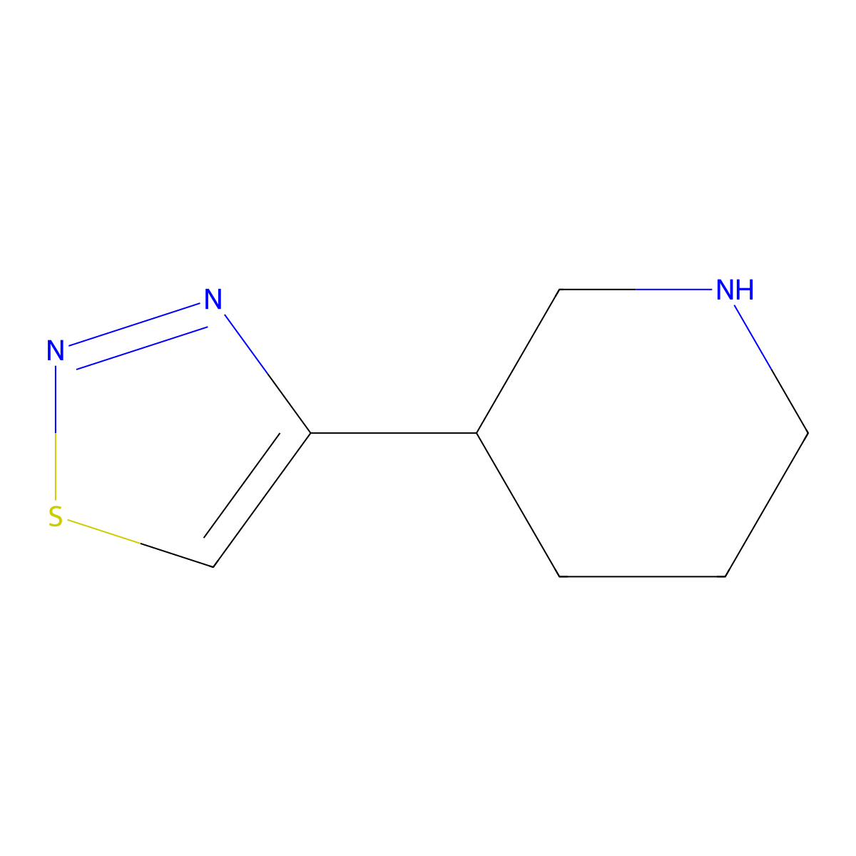 4-(Piperidin-3-yl)-1,2,3-thiadiazole molecular structure, CAS 1381366-36-4